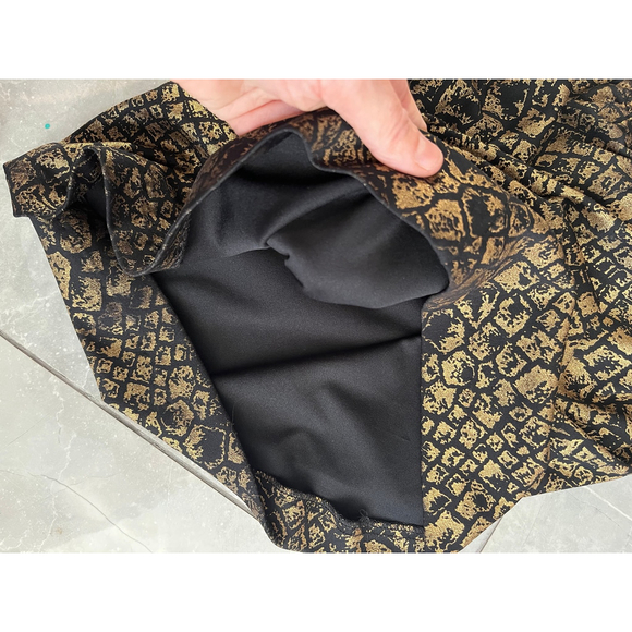 Vintage 90s Metallic Snake Skin La Cite Skirt S - Picture 7 of 7